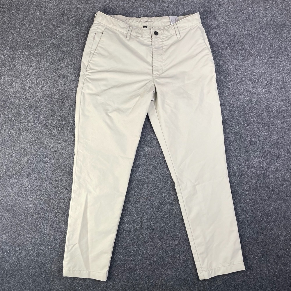 Banana Republic Performance Tech Chino Pants Men's 32x30 Beige Khaki